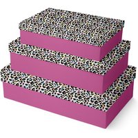 Clairefontaine Geschenkboxen-Set, Leopard, 3-teilig