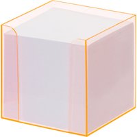folia Zettelbox, Luxbox, mit Leuchtkanten, orange, bestückt – Bild 2