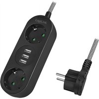LogiLink Steckdosenleiste, 2-fach 3x USB, schwarz – Bild 2
