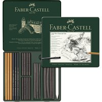 FABER-CASTELL PITT CHARCOAL Set, 24-teiliges Etui