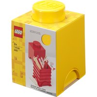 LEGO Aufbewahrungsstein STORAGE BRICK 1, 1,2 Liter, gelb – Bild 2