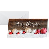 sigel Weihnachtskarte, Red and white Christmas with dark... – Bild 2