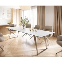 DELIFE Edge Esstisch Keramik Edelstahl