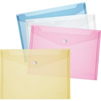 herlitz Dokumententasche, DIN A4, PP, blau/transparent