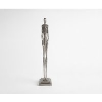 Figur Divora B25 x T24 x H126 cm Aluminium Platin Handgemacht