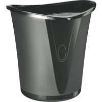 LEITZ Papierkorb Allura, aus Kunststoff, 18 Liter, schwarz – Bild 2