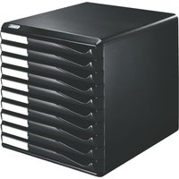 LEITZ Schubladenbox Formular-Set, 10 Schübe, schwarz
