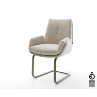 Freischwinger Clea-Flex Webstoff Soft Beige Freischwinger flach Effektfinish Titan