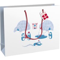 Clairefontaine Weihnachts-Geschenktüte, Pinguine, groß