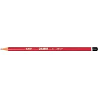 BIC Bleistift Gilbert 33, Härtegrad: HB, rund, rot lackiert