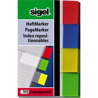 sigel Haftmarker Transparent, 50 x 20 mm, 160 Blatt