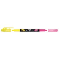 Pentel Textmarker, TWIN CHECKER, 2 Spitzen, gelb/pink – Bild 2