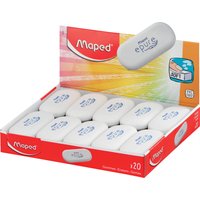 Maped Kunststoff-Radierer Epure, oval, weiß, 20er Display