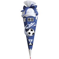 ROTH Schultüten-Bastelset, Soccer blau/weiß, 6-eckig, 680mm – Bild 2