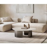 DELIFE Marvello Couchtisch Marmor Metall