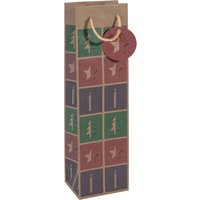 sigel Weihnachts-Flaschentüte, Cut-out style, Kraftkarton