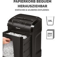 Fellowes Aktenvernichter Powershred 12C, schwarz, Partikel