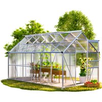 Gardebruk Alu Gewächshaus 380x190x195cm 4 Dachfenster