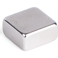 pavo Neodym-Haftmagnet, eckig, Maße: 10 x 10 x 5 mm, silber – Bild 2