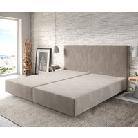 Boxspringgestell Dream-Well Mikrofaser Beige 200x200 cm