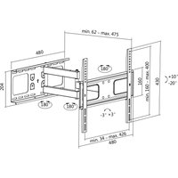 LogiLink TV-Wandhalterung Full Motion, für 81,28 - 139,7 cm