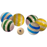 SCHILDKRÖT Holz Boccia-Set, 6 Kugeln Zielkugel – Bild 2