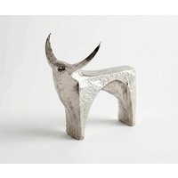 Figur Savaro B37 x T22 x H44 cm Aluminium Platin Handgemacht