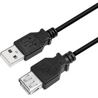 LogiLink USB 2.0 Verlängerungskabel, grau, 2,0 m