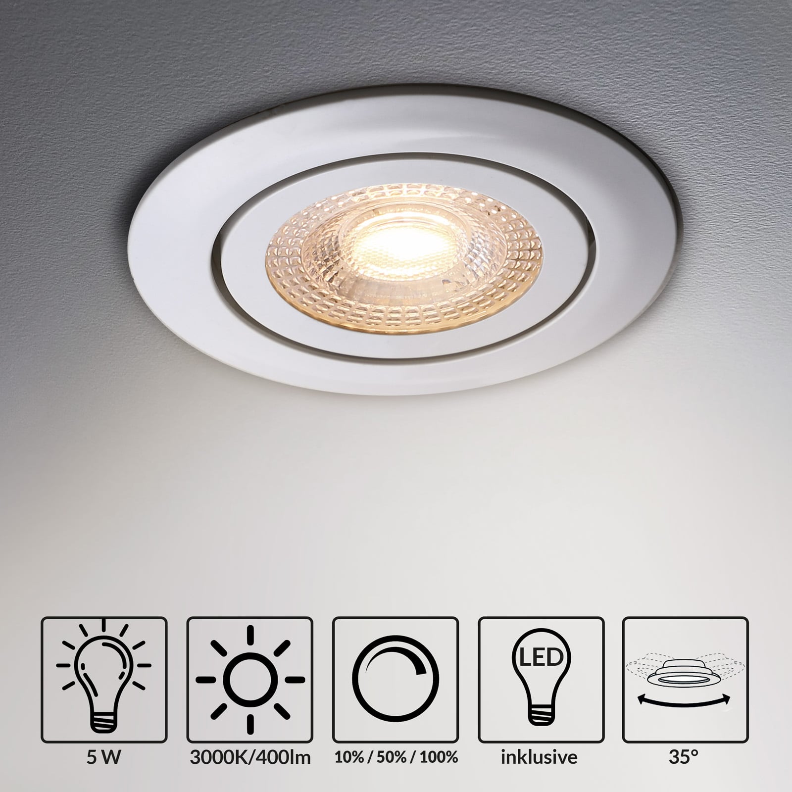monzana 107883 LED Einbauleuchte 6er-Set – Bild 2