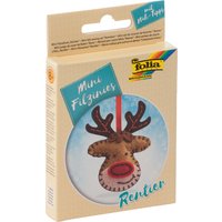 folia Mini Filz-Nähset, Filzinies, 11-teilig, Rentier – Bild 2