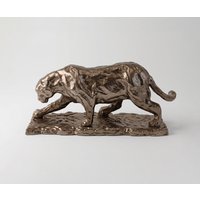 Figur Panthera B9 x T33 x H14 cm Aluminium Mokka Bronze Gegossen