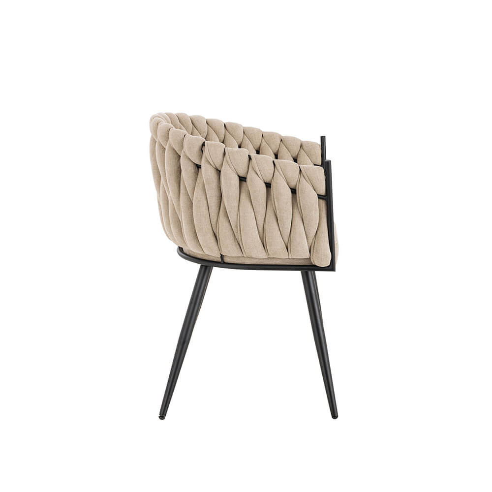 Esszimmerstuhl gewebt AYLA - 6er Set Beige – Bild 6