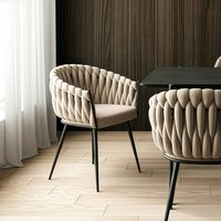 Esszimmerstuhl gewebt AYLA - 6er Set Beige