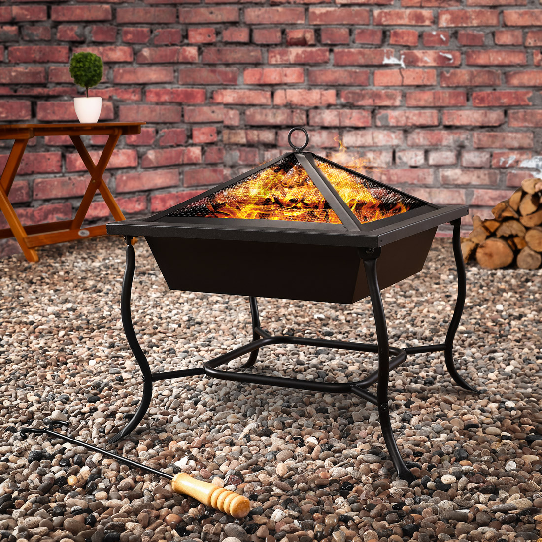 Gardebruk Feuerschale Stahl 45x45x31/45cm – Bild 3