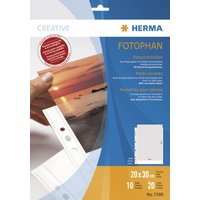 HERMA Fotophan Sichthüllen DIN A4, für Fotos 13 x 18 cm