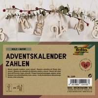 folia Adventskalender-Holzzahlen, natur – Bild 2