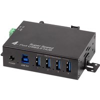 LogiLink USB 3.0 Industrie-Hub, 4-Port, schwarz