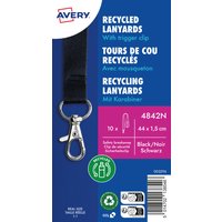 AVERY Textilband / Lanyard, aus rPET, 440 x 15 mm, schwarz – Bild 2