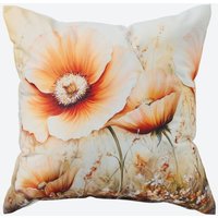 Kissenhülle mit Blumen-Motiv, ca. 40x40 cm