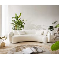 DELIFE Larna 3-Sitzer Sofa Creme-Weiß