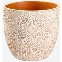 Blumentopf mit Muster, Ø ca. 13 cm