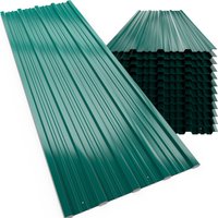 Gardebruk Trapezblech 24er-Set Grün 129x46cm vorgebohrt 14m
