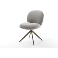 Drehstuhl Nube-Flex Strukturstoff Soft Grau Kreuzgestell breit Effektfinish Titan 360 drehbar Wippfunktion Taschenfederkern
