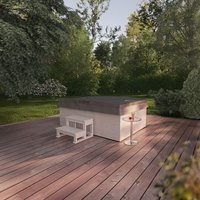 Outdoor Whirlpool NIMBUS mit Treppe und Thermoabdeckung - 190 x 140 cm für 2 Personen – Bild 2
