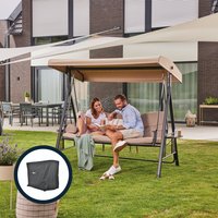 Hollywoodschaukel 3-Sitzer DESCANSO - 115 x 198 cm Beige mit Abdeckung – Bild 2