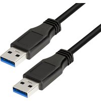 LogiLink USB 3.0 Kabel, USB-A - USB-A Stecker, 2,0 m, schwarz