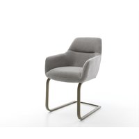 Freischwinger Pejo-Flex Strukturstoff Soft Grau Freischwinger flach Effektfinish Titan Taschenfederkern