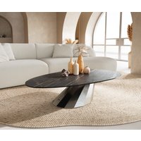 DELIFE Edge Couchtisch Oval Braun