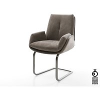 Freischwinger Clea-Flex Strukturstoff Soft Taupe Freischwinger flach Graphit