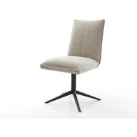 Drehstuhl Lelio-Flex Webstoff Soft Beige Fußkreuz Schwarz 360 drehbar Wippfunktion Taschenfederkern